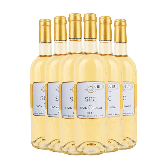 Château Closiot Carton Découverte Bordeaux Blanc C de Sec Millésime 2024 et 2018