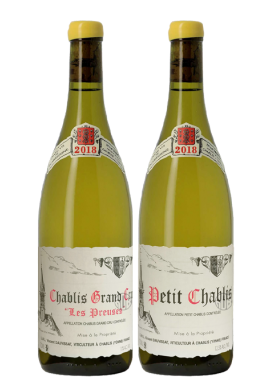 Duo de Petit Chablis 2018 et Chablis Grand Cru les Preuses 2018