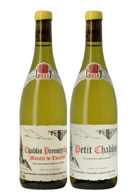 Duo de Petit Chablis 2018 et Chablis 1er Cru Montée de Tonnerre 2021